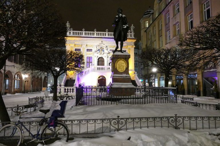Alte Handelsbörse Leipzig im Schnee