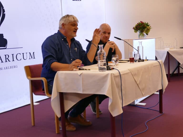 Raoul Schrott und Frank Witzel beim Literaricum Lech 2022