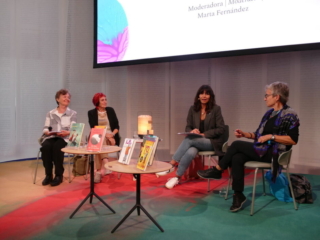 Panel Zeit und Leben mit (von links) Maria Barbal, Elia Barceló, Marta Fernández und Anna Freixas